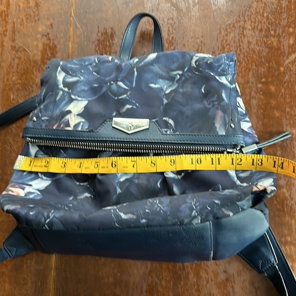 Simply Vera Wang Blue Floral Multi Pocket Bookbag - Picture 12 of 16